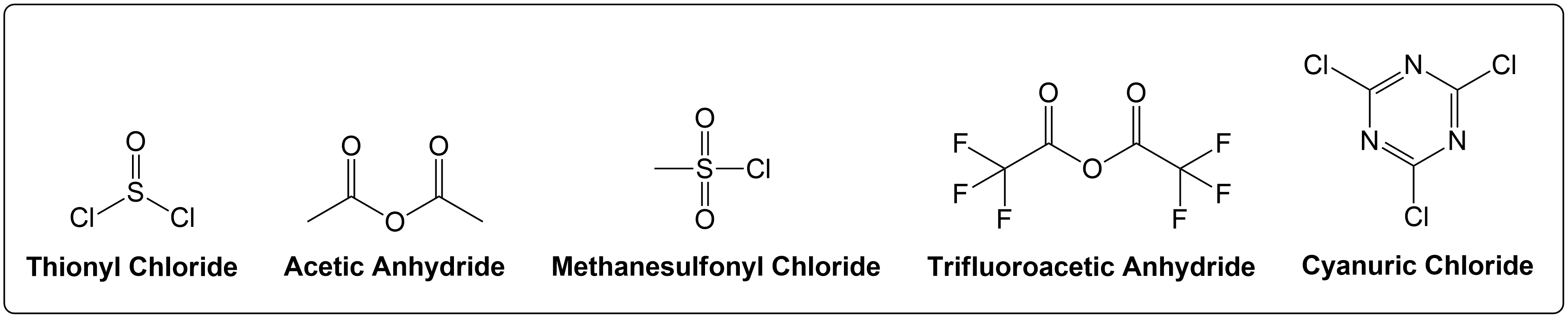 This list of chemicals were compiled from the Omura &amp; Swern (1978).