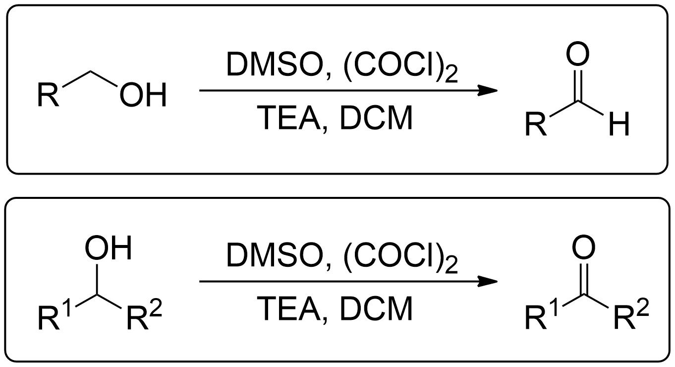 This general scheme only occurs when DMSO is activated using Oxalyl Chloride.