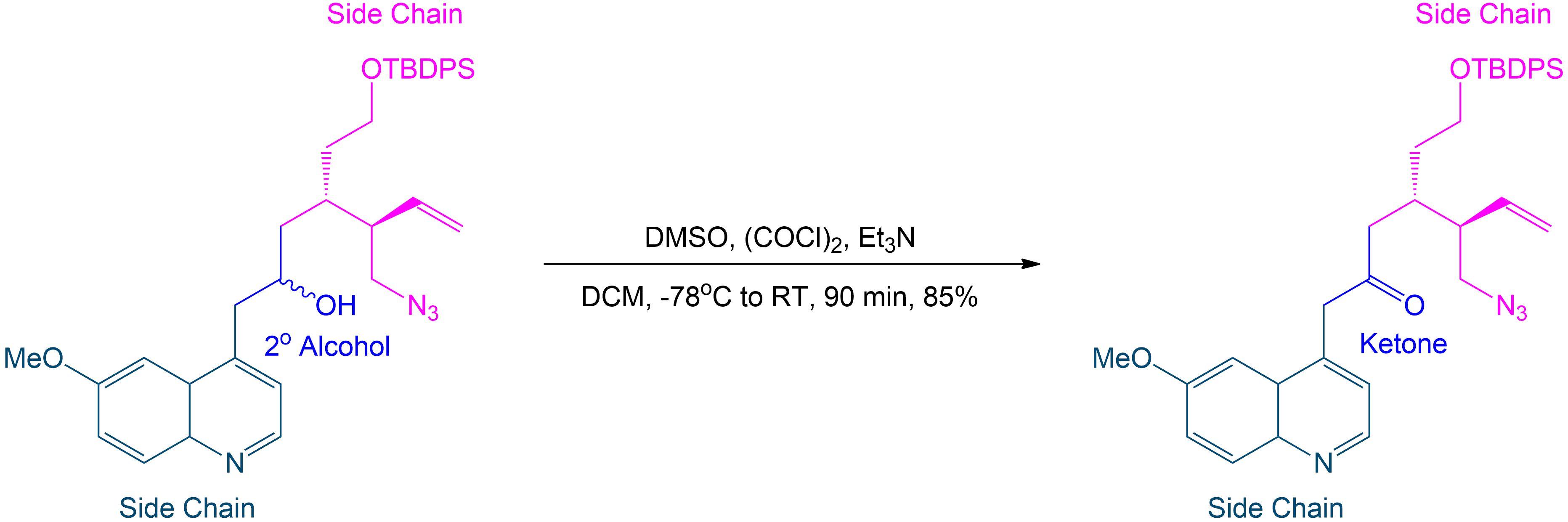 Firstly, find the alcohol structure and highlight it. Next, assign side chains (R groups) that are on the opposite sides of the alcohol group.