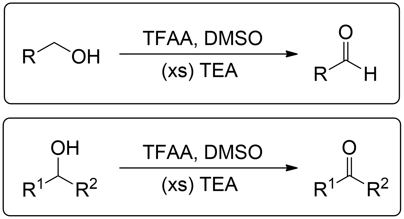 TFAA was reported as an effective and early Swern Oxidation method from the original paper by Omura &amp; Swern (1978).